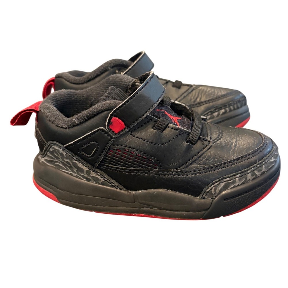 NIKE AIR JORDAN SPIZIKE LOW Toddler BLACK/VARSITY RED FQ3952-006 8c‎